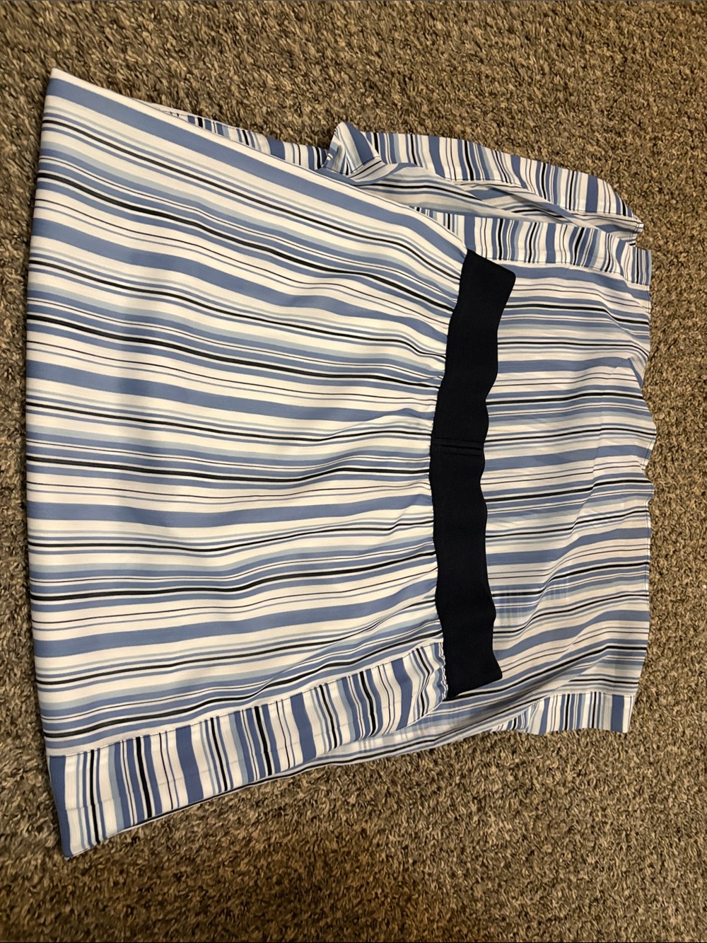 Ann Taylor Blue and White Striped Maxi Skirt